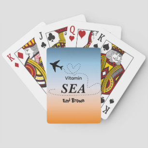 Vitamin Sea Orange Summer Colour Playing Cards