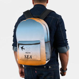 Vitamin Sea Orange Summer Colour Printed Backpack