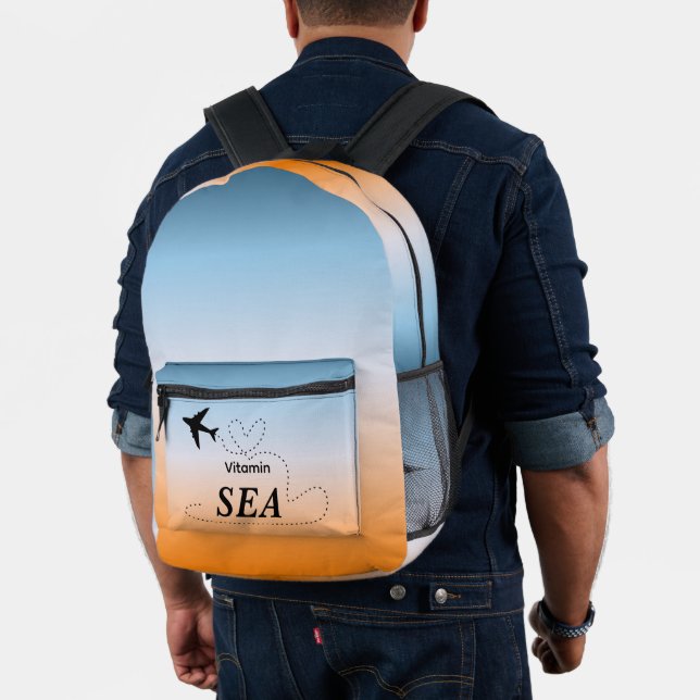 Vitamin Sea Orange Summer Colour Printed Backpack (Insitu (Model))
