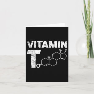 Vitamin T Testosteron Bodybuilding Gym Fitness Tra Card