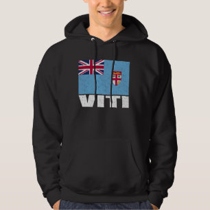 Viti Flag Grunge Vintage Souvenir Fiji Hoodie