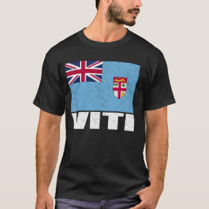 Viti Flag Grunge Vintage Souvenir Fiji T-Shirt