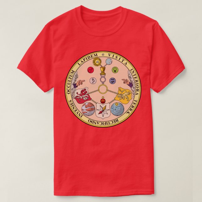 VITRIOL Rosicrucian Secret Symbols Alchemy 1 T-Shirt (Design Front)