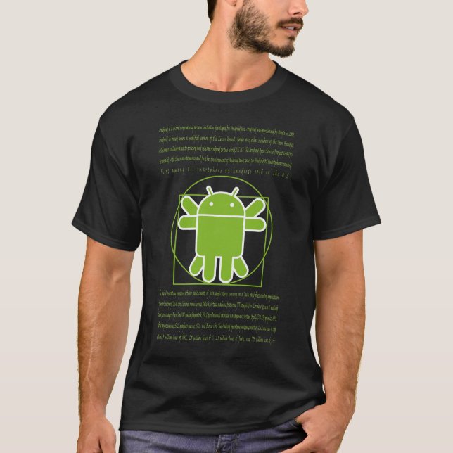 Vitruvian Man Android T-Shirt (Front)