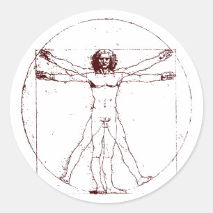 Vitruvian Man BRK Classic Round Sticker