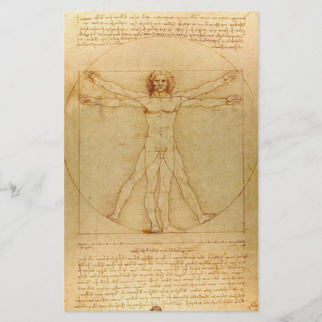 Vitruvian Man by Leonardo Da Vinci Flyer (Front)
