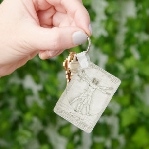 Vitruvian Man by Leonardo da Vinci Key Ring