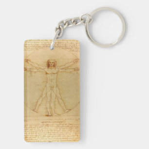 Vitruvian Man by Leonardo Da Vinci Key Ring