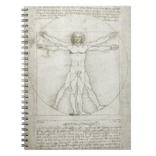 Vitruvian Man by Leonardo da Vinci Notebook