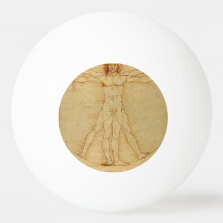 Vitruvian Man by Leonardo Da Vinci Ping Pong Ball