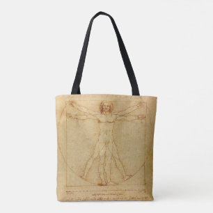 Vitruvian Man by Leonardo Da Vinci Tote Bag