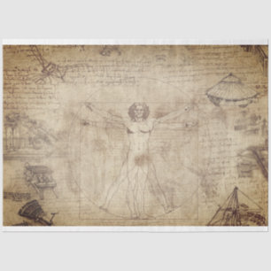 Vitruvian Man Furniture Decoupage Tissue Tissue Paper