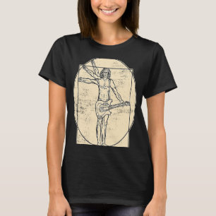 Vitruvian Man Guitar  Guitarist T-Shirt