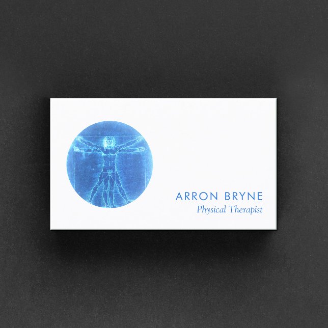 Vitruvian Man Health Care - Physical Trainer Business Card (Creator Uploaded)