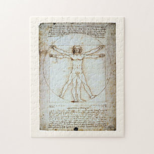 Vitruvian Man, Leonardo da Vinci, circa 1490. Jigsaw Puzzle