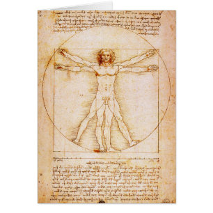 Vitruvian Man - Leonardo Da Vinci - Cutomisable.