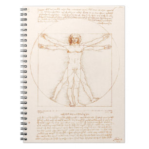 Vitruvian Man Leonardo da Vinci Notebook
