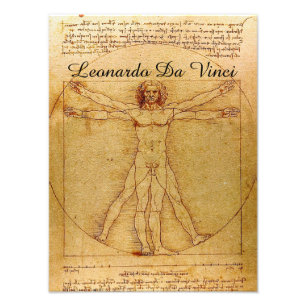 Vitruvian Man-Leonardo Da Vinci Photo Print
