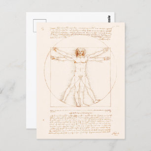 Vitruvian Man   Leonardo da Vinci   Postcard