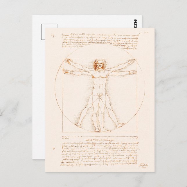 Vitruvian Man | Leonardo da Vinci | Postcard (Front/Back)
