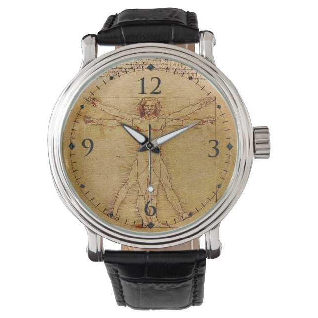 Vitruvian Man-Leonardo Da Vinci Watch (Front)