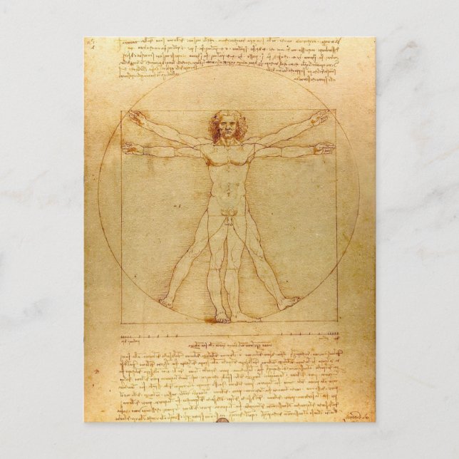 Vitruvian Man Postcard (Front)