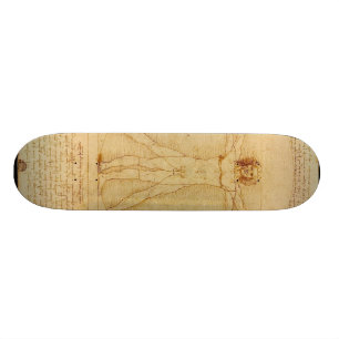 Vitruvian man. skateboard