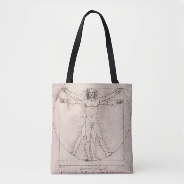 Vitruvian ManVitruvian Man, Leonardo da Vinci Tote Bag (Front)