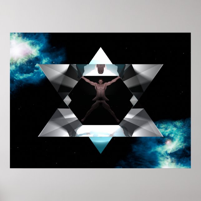 Vitruvian Merkaba - LARGE Poster (Front)