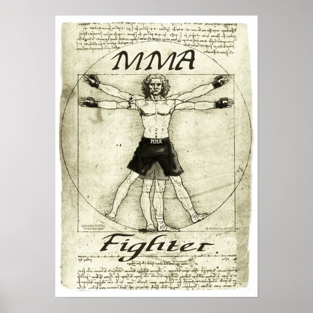 Vitruvian MMA Man Poster (Front)