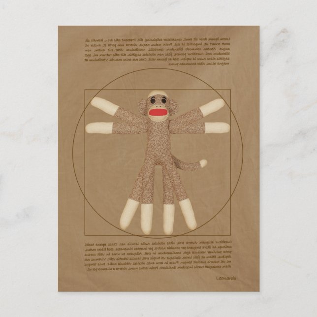 Vitruvian Monkey Postcard (Front)