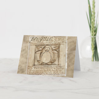 Vitruvian Penguin Card
