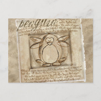 Vitruvian Penguin Postcard