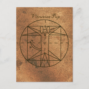 Vitruvian Pup Postcard