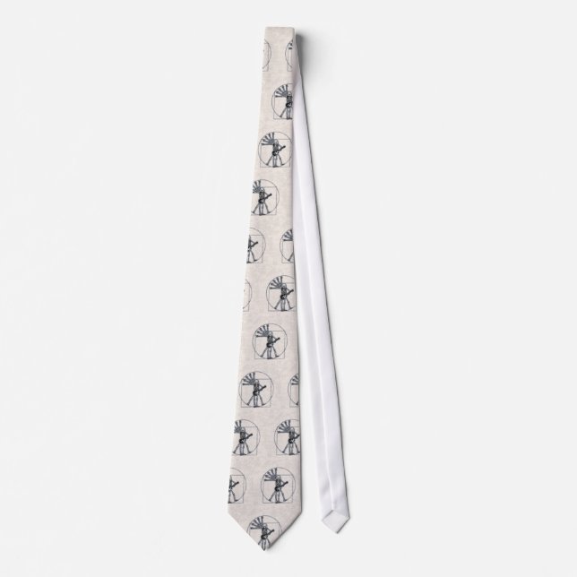 Vitruvian Skeleton Tie (Front)