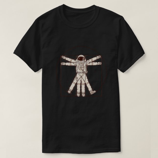 Vitruvian Spaceman T-Shirt (Design Front)