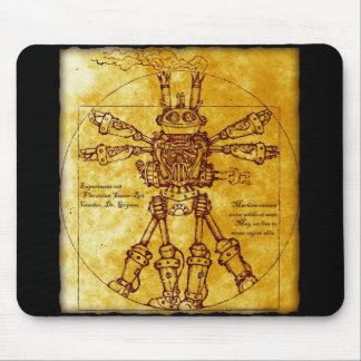 Vitruvian Steam-Bot Mouse Pad