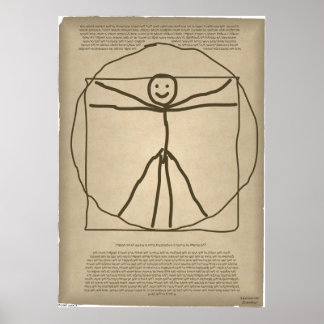 Vitruvian Stickman Poster