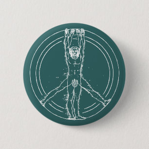 Vitruvians for Peace 6 Cm Round Badge
