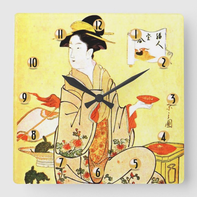 Vittage Japanese art clock (Front)