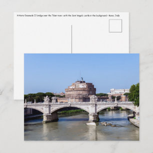 Vittorio Emanuele II bridge and Sant'Angelo castle Postcard