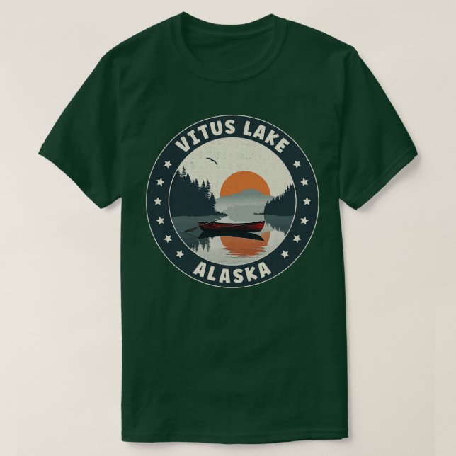 Vitus Lake Alaska Sunset TShirt (Design Front)
