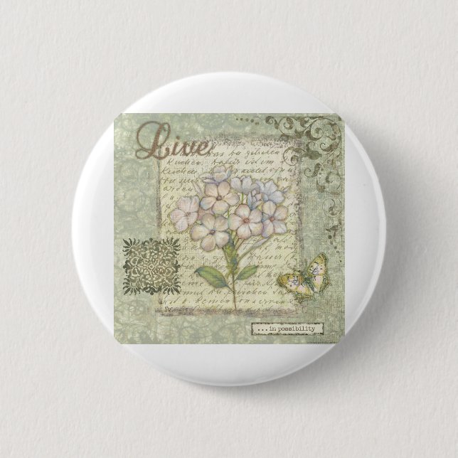 VIV23 Word 4 Live.tif 6 Cm Round Badge (Front)