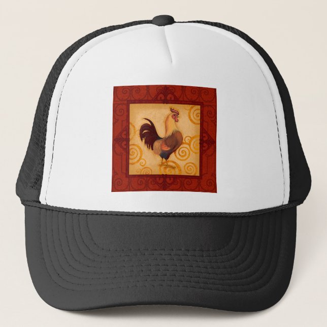 VIV53 Rooster 1.tif Trucker Hat (Front)