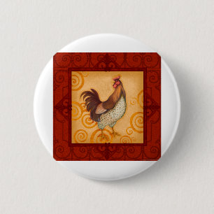 VIV56 Rooster 4.tif 6 Cm Round Badge