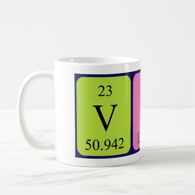 Viv periodic table name mug (Left)