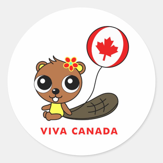 Viva Canada Classic Round Sticker (Front)