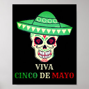 VIVA CINCO DE MAYO funny skull party gift idea Poster