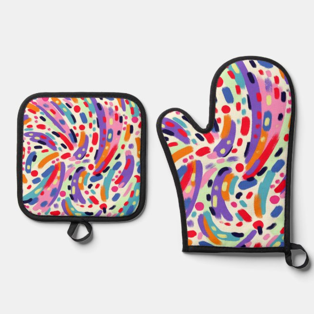 Viva Colours! Oven Mitt & Pot Holder Set (Front)