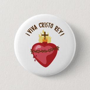 Viva Cristo Rey 6 Cm Round Badge